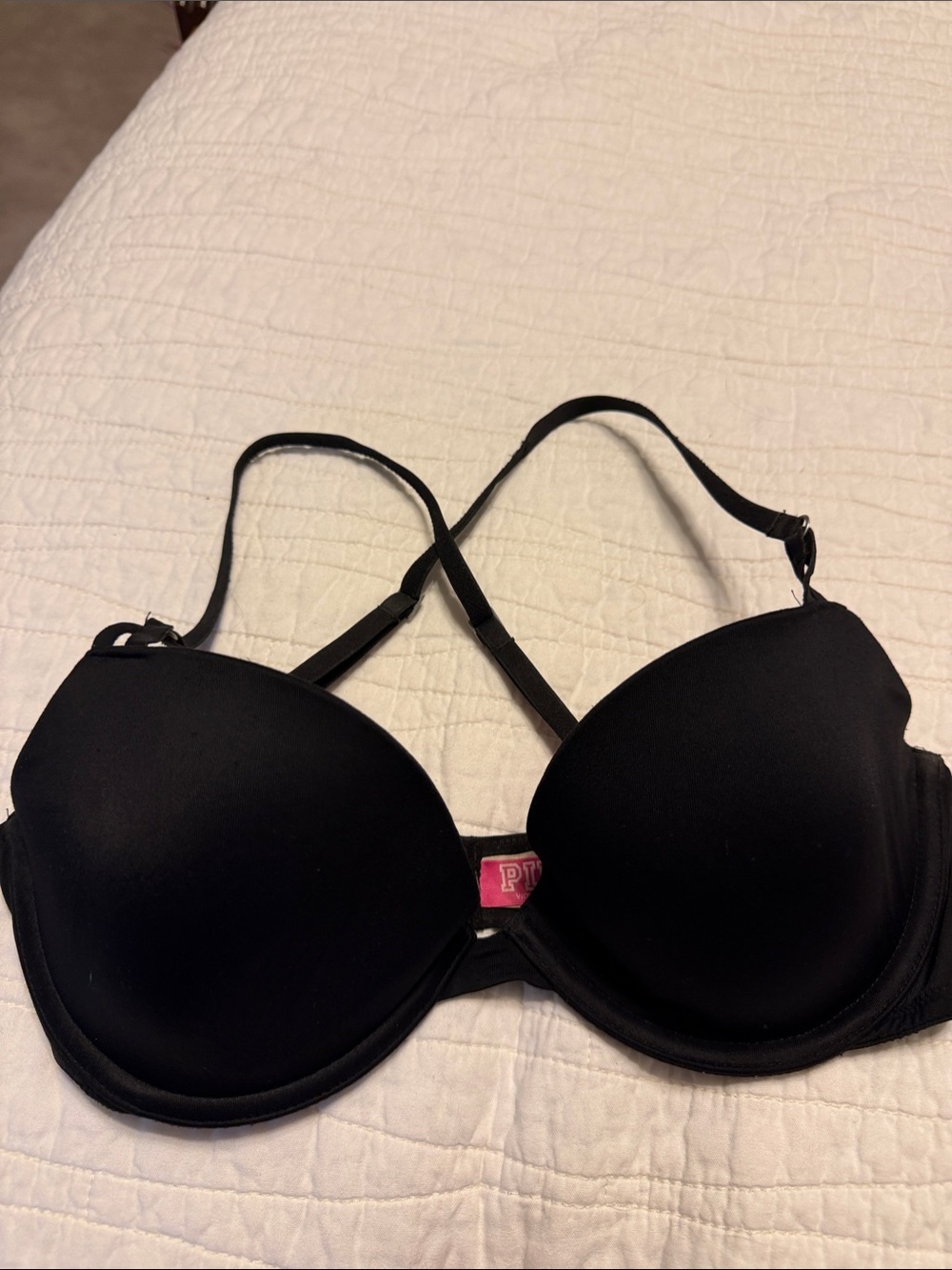 PINK Victoria's Secret Black Convertible Push-Up Bra